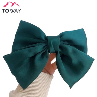 TOWAY-โบว์ติดผมแฟชั่น ผ้าไหมซาตินขนาดใหญ่ รหัส TY-BOW01 พร้อมส่ง