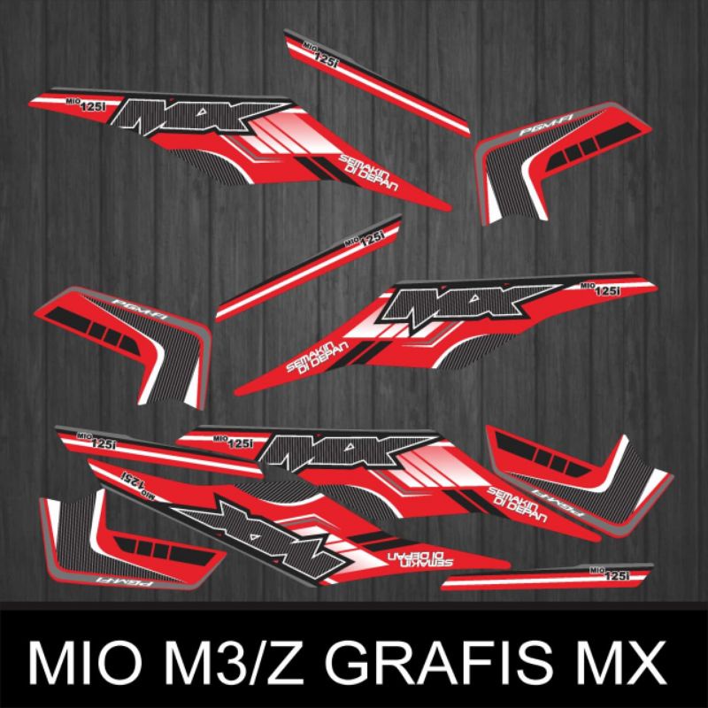 สติ๊กเกอร์แถบตัวแปร YAMAHA MIO M3/Z GRAPHICS MX