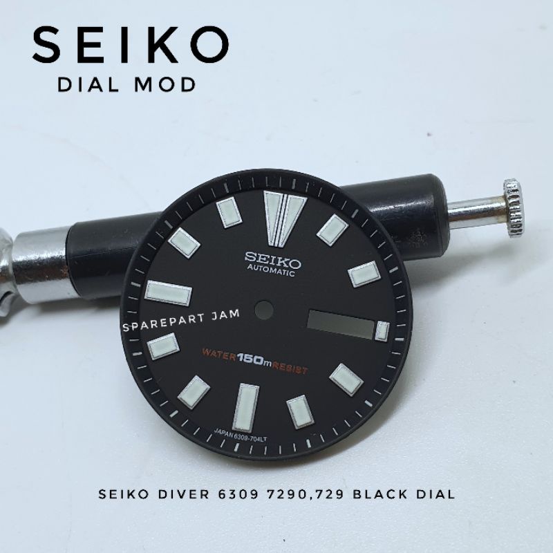 Seiko Diver 6309 729a, 7290,729 หน้าปัดสีดํา คุณภาพสูง