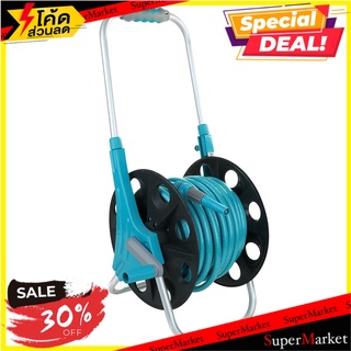 สายยางโรล SPRING N04-KNITTING 1/2 นิ้วx30 ม. สีฟ้า สายยางรดน้ำ GROUND-BASED HOSE REEL SPRING N04-KNITTING 1/2"X30M BLUE