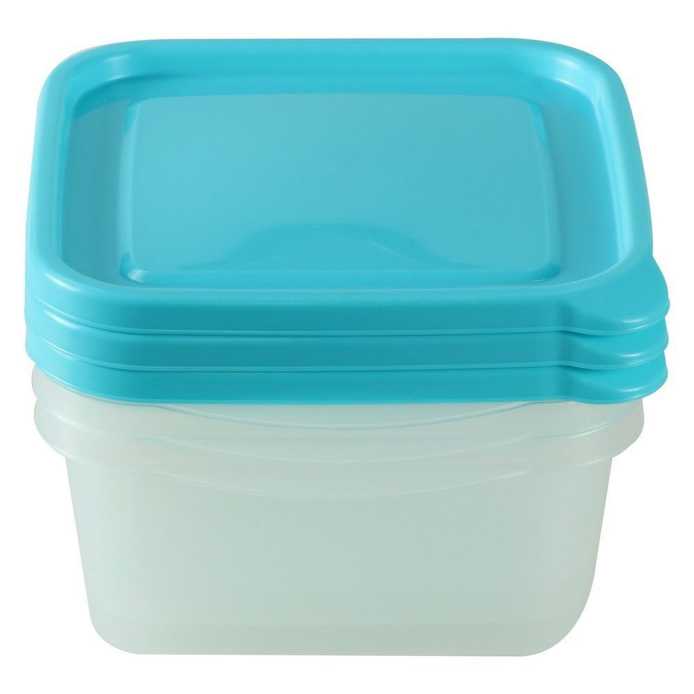 ชุดกล่องอาหารเหลี่ยม MICRON CHEF 6052 0.85 ลิตร แพ็ค 3 ชิ้น  FOOD CONTAINER SET MICRON 6052 0.85L GR