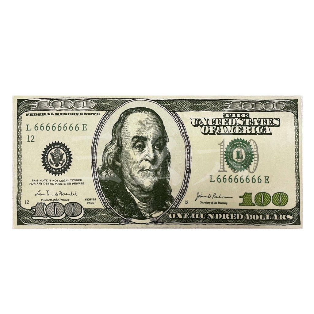 พรมลายเงิน 100 Dollar นุ่มหนากันลื่น ตกแต่งห้องนอนห้องนั่งเล่น พรมแอสเทติก พร้อมส่ง