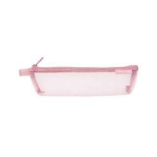 MIDORI [LIMITED EDITION] Mesh Pen Case Pale Pink (D41564006) / กระเป๋าดินสอ สีชมพูอ่อน (LIMITED EDITION) แบรนด์ MIDORI