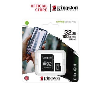 ราคาKingston รุ่น Canvas Select Plus Class 10 ความเร็ว 100 MB/s (Read) แบบ MicroSDHC Card + SD Adapter
