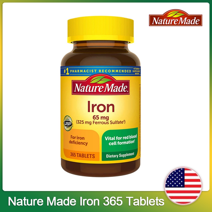 Nature Made Iron 65 mg 365 Tablets(Exp.042024) thai.healthylifestyle