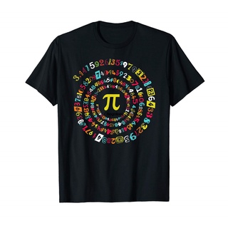 คอลูกเรือเสื้อยืด พิมพ์ลาย Pi Day Spiral Pi Math Tee For Pi Day 314 สําหรับผู้ชายS-5XL