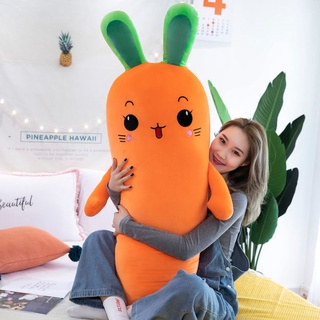 JFMM Rabbit Carrot Plush Toy Sleeping Pillow Cute Birthday Gift Girl Doll Doll Bed