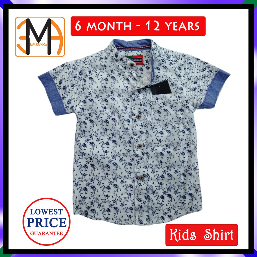 Peter England Leaf พิมพ์ Kemeja/Shirt Kids Boy