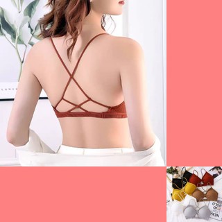 เสื้อชั้นในผู้หญิง สายไขว้ กระชับ ใส่สบาย สีสวย cross line women underwear