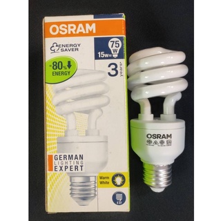 Osram หลอดตะเกียบทรงเกลียว Dulux Value Twist 15W/827 Warm แสงส้ม E27