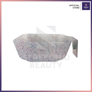 ถ้วยย้อมฐานยางสีขาวกากเพชร มีด้ามจับ รุ่น C-19