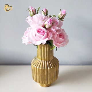 Philos, Vase Tube Brass Small : PF4-VA1901 | แจกันทรงสูงสีทองขนาดเล็ก สำหรับใส่ดอกไม้และตกแต่งบ้าน