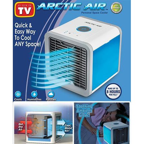 ac ARCTIC Air Cooler เครื่องปรับอากาศ/ฟอกอากาศระบบน้ำ และเครื่องสร้างความชื้นแบบพกพา ใส่น้ำแข็ง เพิ่มไอเย็น Quick &amp; Easy