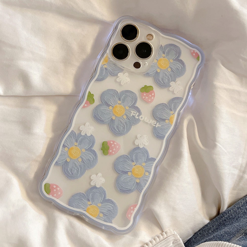 กรณี For iPhone 15 14 13 12 11 Pro Max 7 8 Plus X XR XS Max SE 12 13 Mini เคสซิลิโคน TPU ลายดอกไม้ สไตล์เรโทร สําหรับ