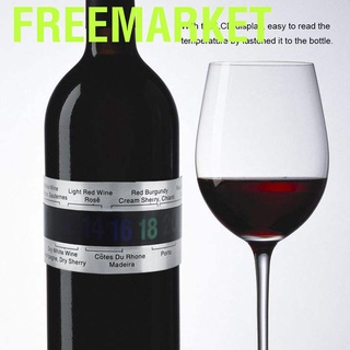 Freemarket Wine Bottle Thermometer  Bracelet Sensor LCD Red Stainless Steel for Bar Home Brewing Kitchen Resaturant