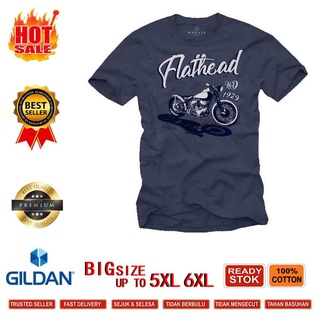 Chonghaijia Xs-6Xl เสื้อยืดผ้าฝ้าย 100% พิมพ์ลาย Biker Flathead Bike สําหรับผู้ชาย