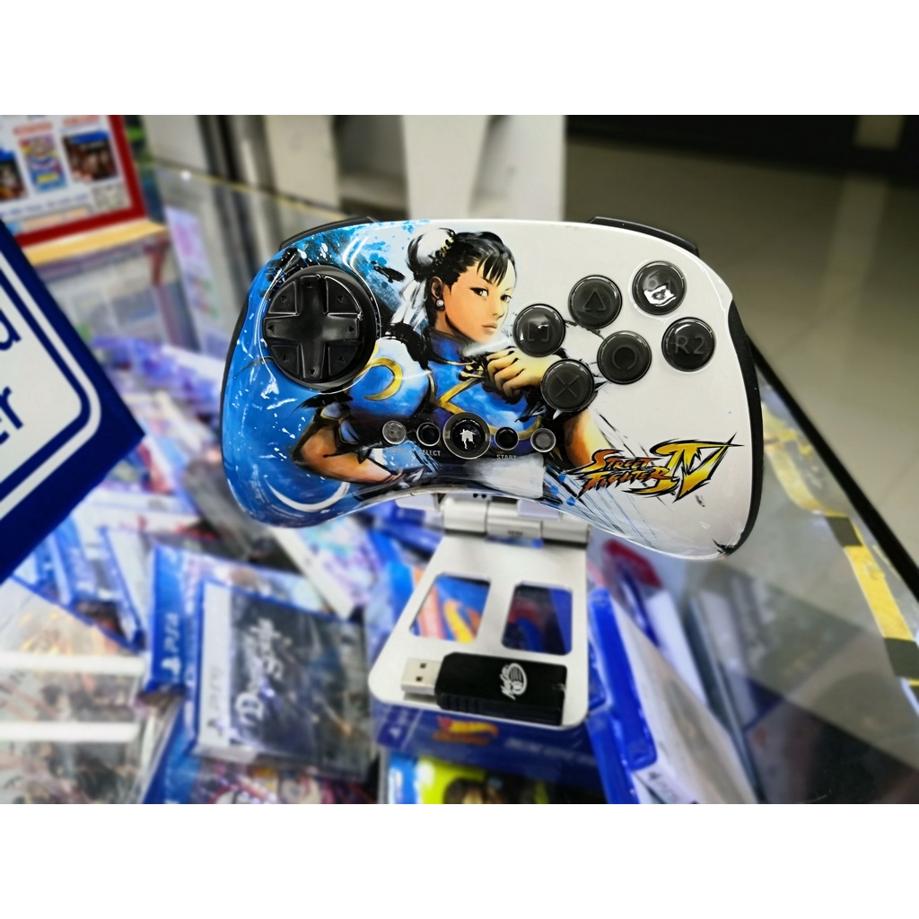 [ของแท้]Sony: จอยไร้สาย รองรับ PS3 &amp; PC Window10 Mad Catz Super Street Fighter IV Chun-Li Fight Pad Wireless