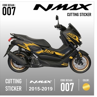 สติกเกอร์ตัด Nmax - อุปกรณ์เสริมรถจักรยานยนต์ Yamaha Nmax Old Scotlet Sticker Striping Lis Variation Cutting Sticker Nmax Old 2015 2016 2017 2018 2019 Simple Minimalist Elegant Stylish Stylish MC07