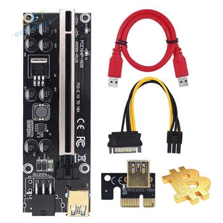 ราคาGetdouble2 Ver 009S Plus Pcie Riser Pci Express 1X To 16X อะแดปเตอร์ Sata 15Pin To 6Pin