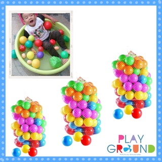 Playground ลูกบอลใหญ่คละสี ขนาด 8 ซม ลูกบอลปลอดสาร ลูกบอลของเล่นเด็ก ใส่ในบ้านบอล สีสันสวย ปลอดภัยสำหรับเด็ก