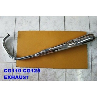 HONDA CG110 CG125 EXHAUST MUFFLER "CHROME" // QUALITY STANDARD // ท่อไอเสีย เหล็กชุบโครเมี่ยม ได้มาตรฐาน