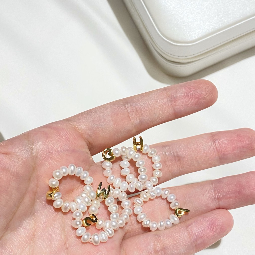 play.palette - Pearly petite alphabet ring (N-Z)