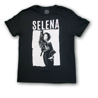 tshirtเสื้อยืดคอกลมฤดูร้อนเสื้อยืดแขนสั้น พิมพ์ลาย Selena Official Merchandise สีดํา สําหรับผู้ใหญ่ ทุกเพศSto4XL