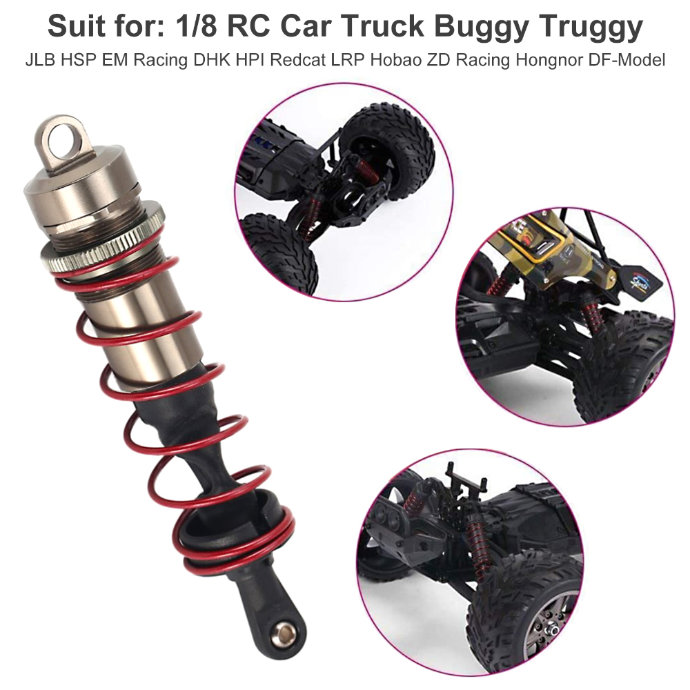 โช๊คอัพหน้า หลัง โลหะ ขนาด 120 มม. 140 มม. สําหรับรถแข่ง รถบรรทุกบังคับ 1/8 JLB HSP EM HPI 4 ชิ้น - รูปที่ 3