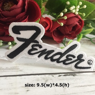 โลโก้ Fender ตัวรีดติดเสื้อ อาร์มรีด อาร์มปัก ตกแต่งเสื้อผ้า หมวก กระเป๋า แจ๊คเก็ตยีนส์ Hipster Embroidered Iron on P...