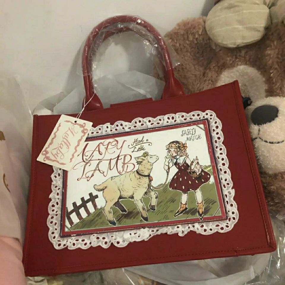 [Lullaby Cradle Music Lolita Nursery Rhyme Gadget Grocery Bag 2022 กระเป๋าอินเทรนด์ใหม่