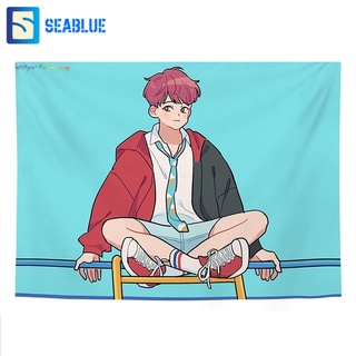 SEABLUES-ผ้าแขวนผนัง ผ้าแต่งห้อง ลายหนุ่มๆ สไตล์มินิมอล เกาหลี รุ่น TN-3780 BOYS พร้อมส่งจากไทย