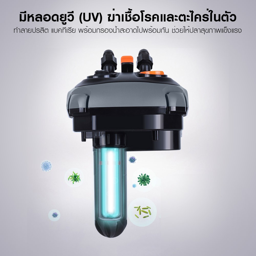 กรองนอกตู้ปลา พร้อมหลอดUV กำจะตะไคร่น้ำเขียว SOBO SF-850F-UV 1000F-UV 1200F-UV 1500F-UV