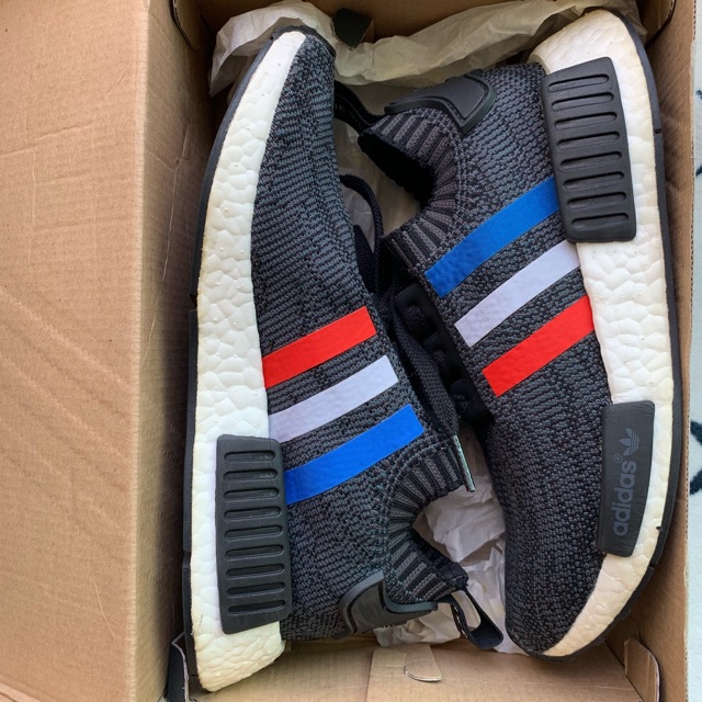 Used Adidas NMD R1 PK Tricolor in Black แท้ 💯%