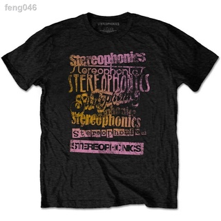 ♀Designs Stereophonics โลโก้ Mens Basic Men s Tee แฟชั่นสไตล์ Fitted แขนสั้น 100% Cotton Custom Made พิมพ์รอบคอ Casual T