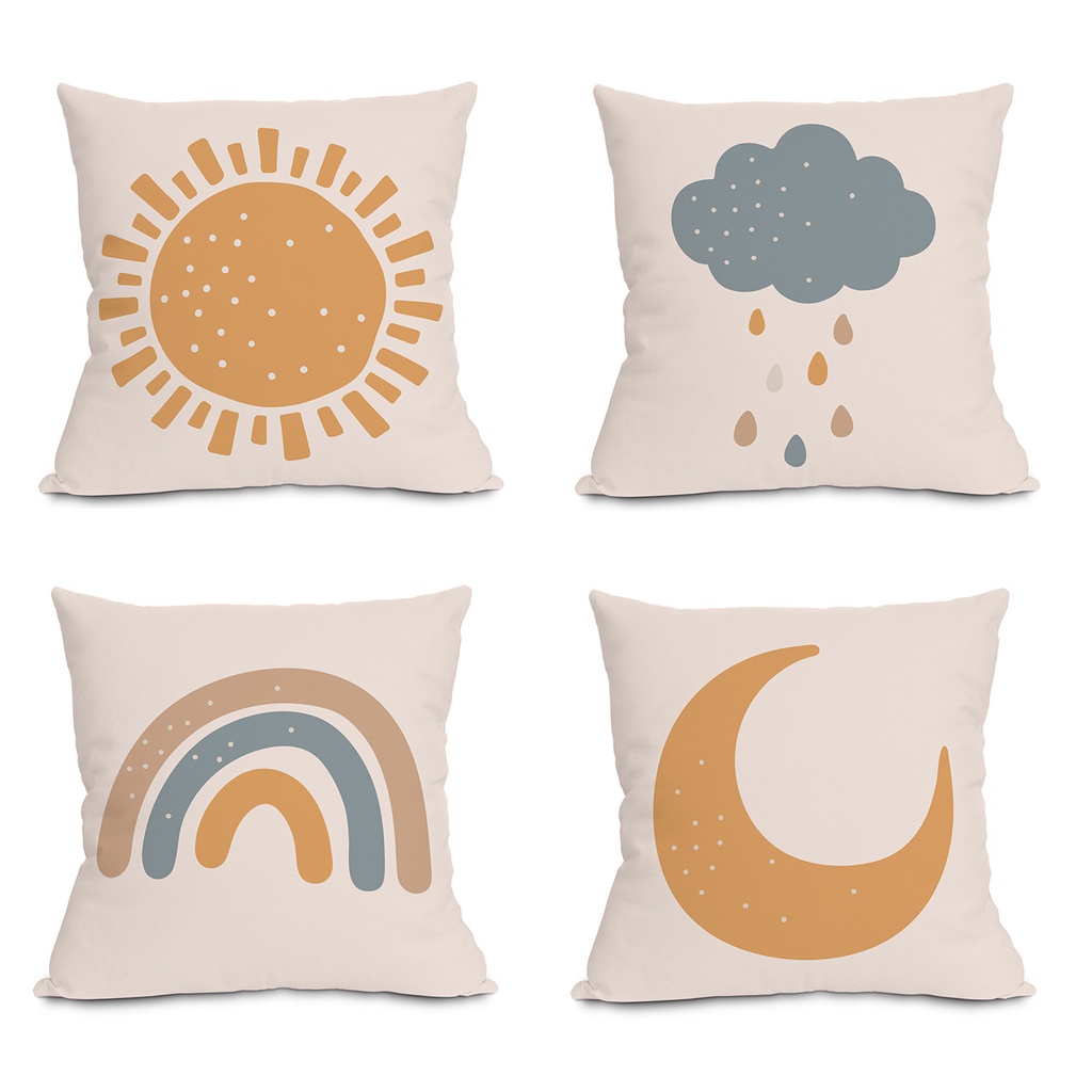  ปลอกหมอนอิงลายดวงจันทร์ 40 × 40.45 × 45.50 × 50.60 × 60.70 × 70.