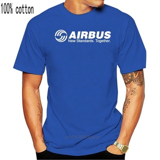 คอลูกเรือเสื้อยืด พิมพ์ลายกราฟิก Airbus Aerospace Aviation สไตล์คลาสสิก สําหรับผู้ชายS-5XL