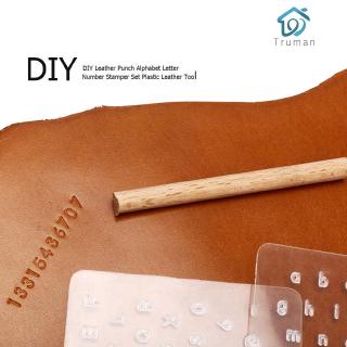 truman diy ตัวอักษรตัวเลขพลาสติกเครื่องมือหนัง