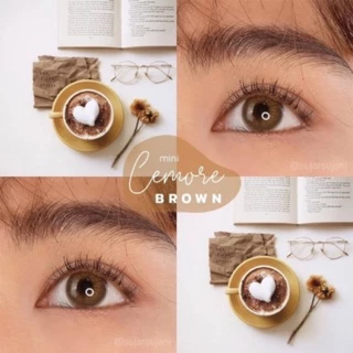 คอนแทคเลนส์(มินิ) ค่าอมน้ำ55% Mini Cemore brown , gray Kittykawaii ลายชนชอปที่เกาหลี สวยมากๆ Made in Korea