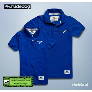 rudedog เสื้อ โปโล ชาย หญิง   รุ่นSuperdog สีน้ำเงิน