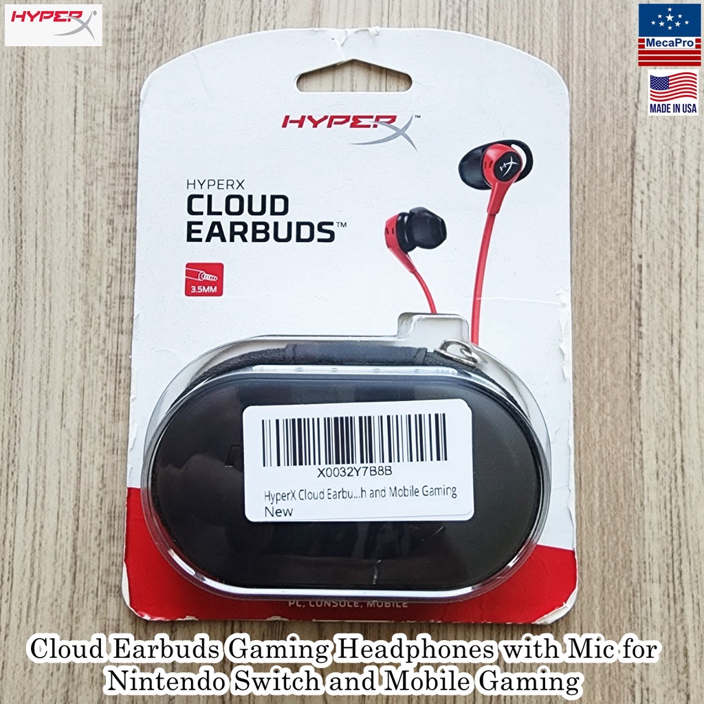 HyperX® Cloud Earbuds Gaming Headphones with Mic for Nintendo Switch and Mobile Gamingชุดหูฟังแบบเอี