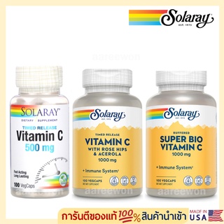 📮พร้อมส่ง🇺🇸Solaray, Vitamin C, Time Release 100 VegCaps