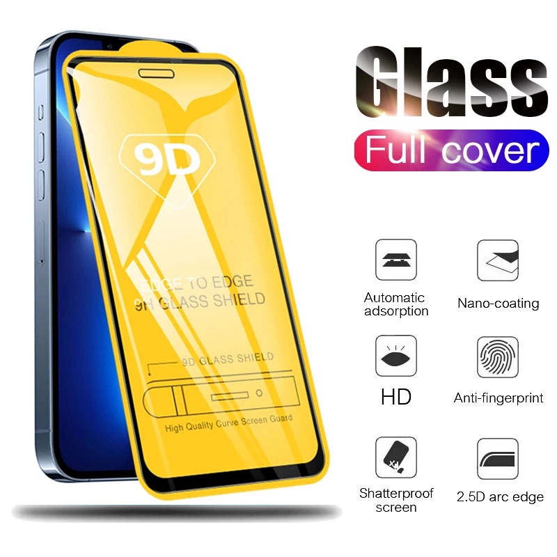 9DกระจกนิรภัยสําหรับiPhone iP 17 Air 16E 16 15 14 13 12 11 Pro X Xs Max Xr 7 8 6 6s Plus SE2 SE3 202