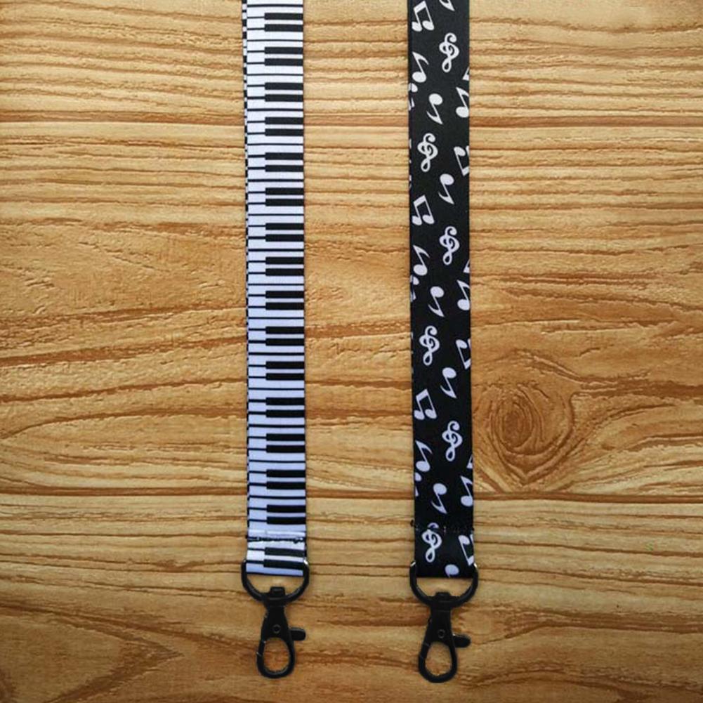 1pcs Musical Note Printed Phone Neck Lanyard Key Strap For Keys ID Card