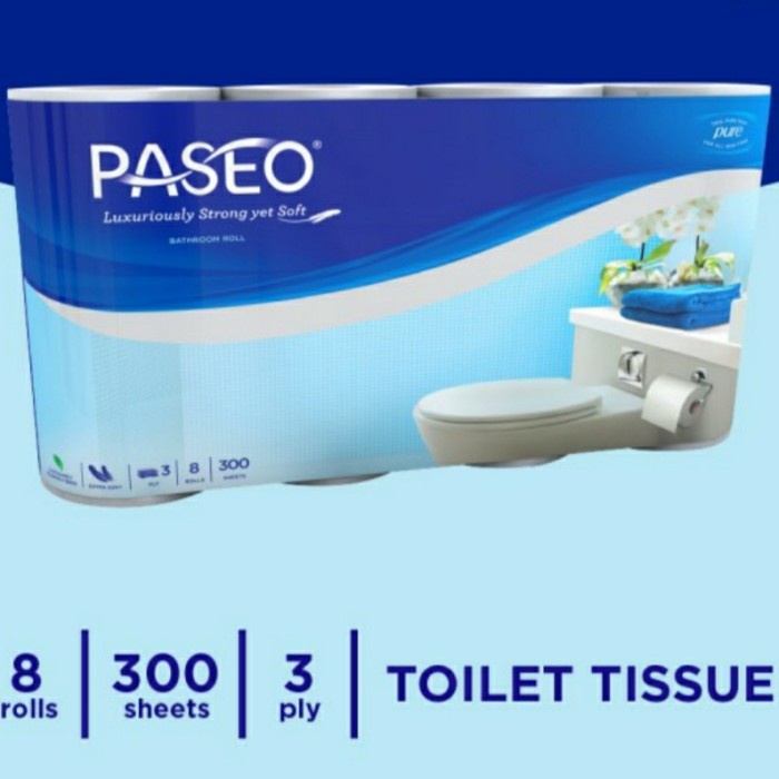 ทิชชู่ paseo toilet 8roll/ทิชชู่ม้วน WC 8roll/paseo พื้นห้องน้ํา