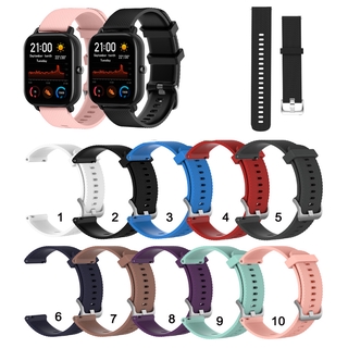 สายนาฬิกาซิลิโคนสำหรับเปลี่ยนสายนาฬิกาสำหรับ Huami Amazfit GTS4 GTS3 GTS 2e GTS2 mini สำหรับ Amazfit Bip Lite S U Pro