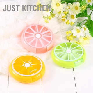 Just Kitchen Rotatin Pillbox Pill Container Easy to Carry Medicine box Vitamin Box Case Storage