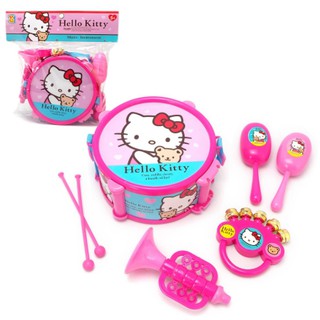 ชุดกลองเด็ก HELLO KITTY พร้อมเครื่องดนตรี