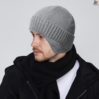 Snakerun Men Women Winter Knitted Hat Warm Fleece Earflaps Windproof Outdoor Sport Cycling Beanie Hat