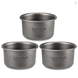 COD Lixada 35ml Mini Titanium Tea Cup Home Office Outdoor Camping Hiking Coffee Tea Cup Mug 8g