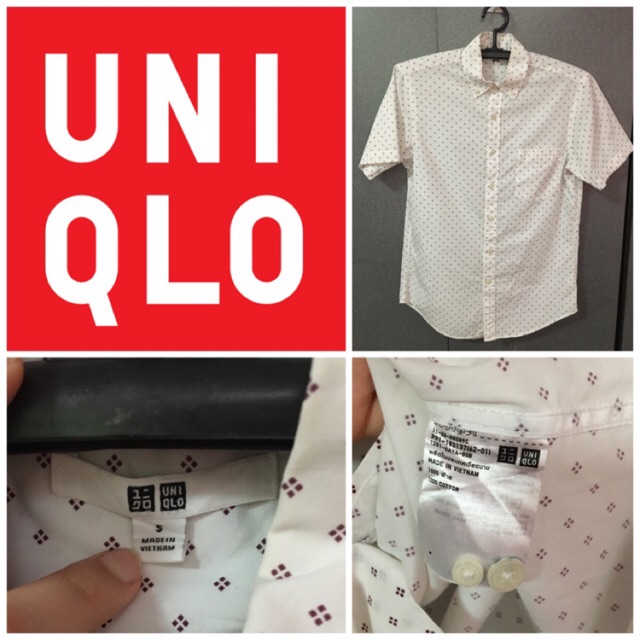 เสื้อเชิ้ตแขนสั้น Uniqlo แท้100% มือสอง